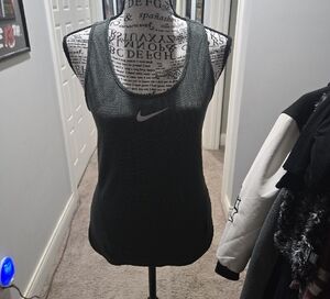 Nike Dark Green Fitted Racerback Tank Top